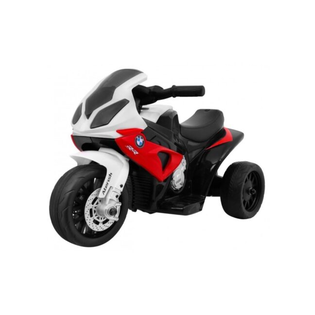Elektrimootorratas BMW S1000 RR MINI – LED-esituled, nahast iste, plastikrattad