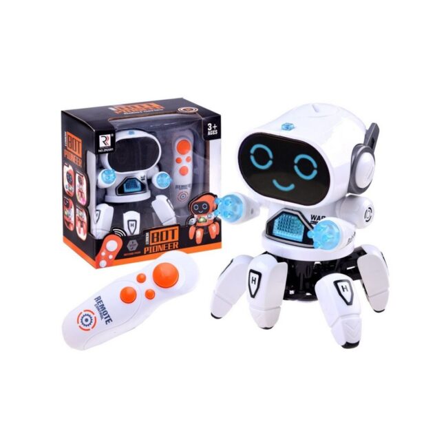 Puldiga juhitav robot, valguse ja heliefektidega