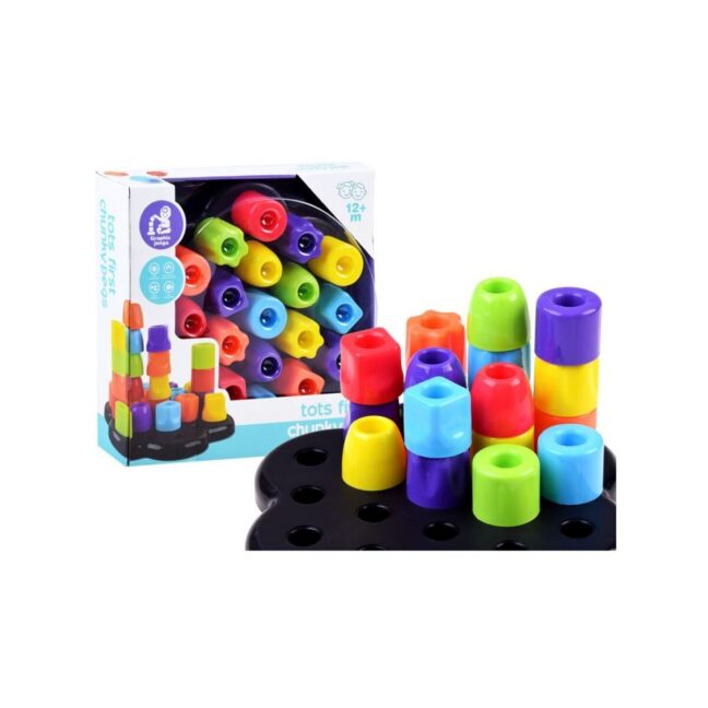 Õppeklotsid alusel, värvilised kujundid ja klotsid beebidele