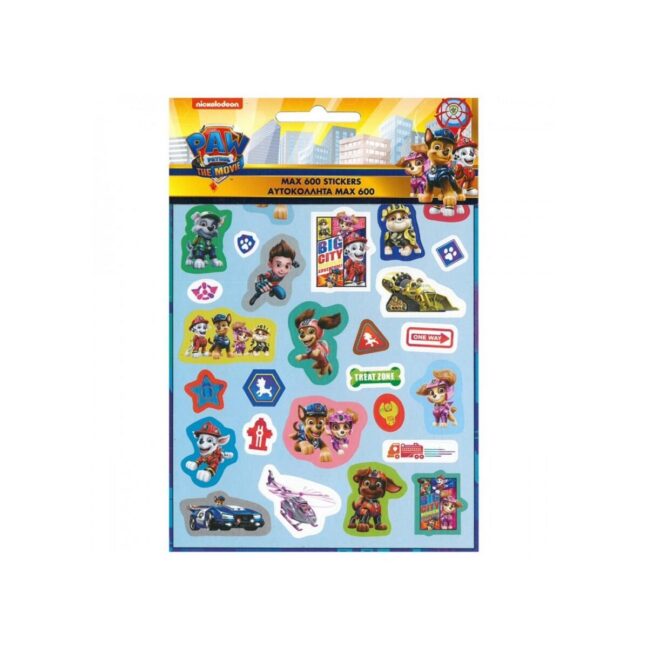 Paw Patrol kleepsude komplekt, 600 osa, lõbusad ja värvilised kleepsud lastele
