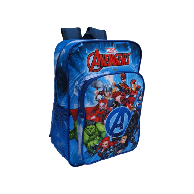 Avengers koolikott, mugav ja mahukas laste koolikott mõõtudega 36×26×10 cm