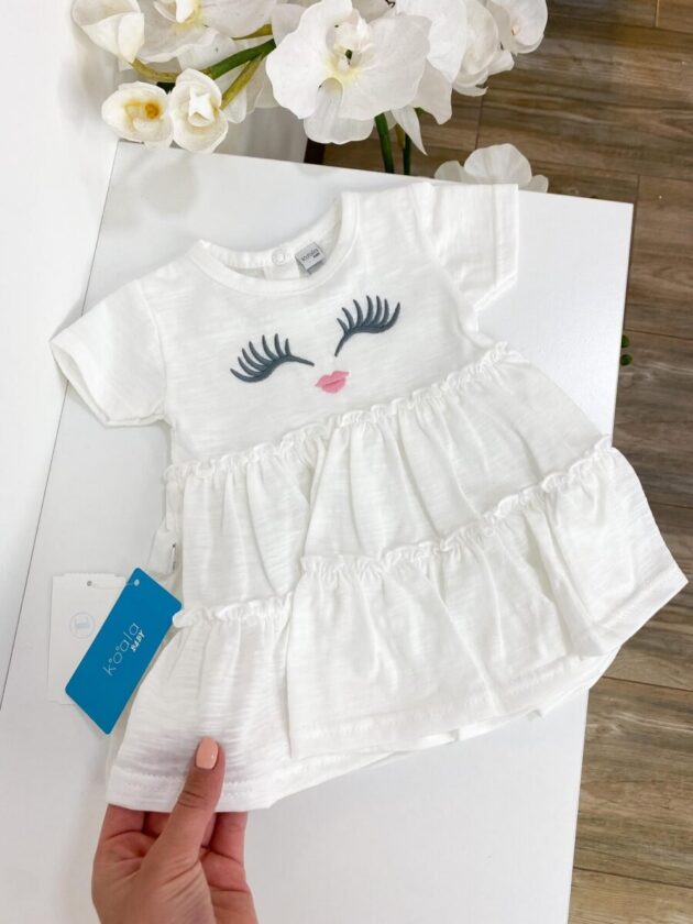 Koala Baby valge kleit – toote pilt