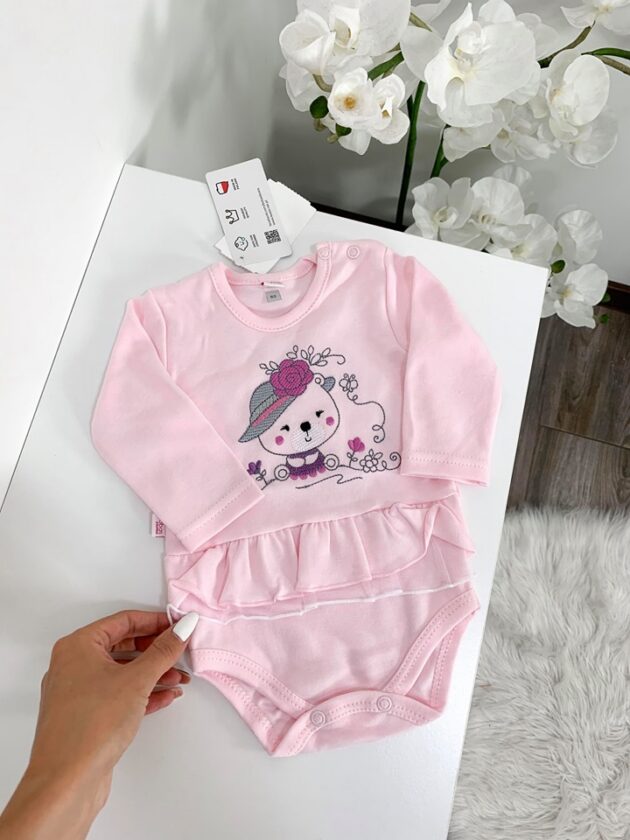 Koala Baby body "Roosa Karu", pikkade varrukatega, 100% puuvillane, pehme ja mugav beebiriietus.