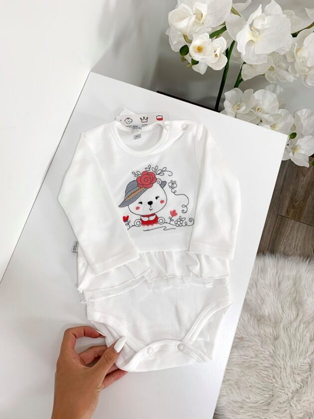 Koala Baby body "Valge Karu", 100% puuvillane, pehme ja nahasõbralik body beebidele.