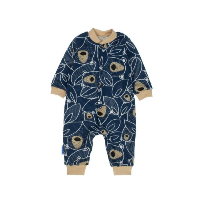 Tumesinine õhuke dresskombe beebile, valmistatud 100% puuvillast, mugav ja hingav igapäevaseks kandmiseks.
