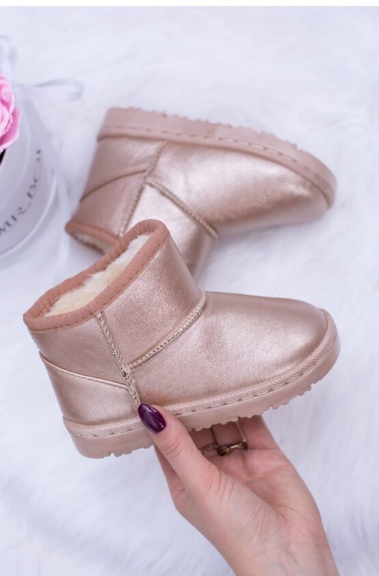 Kuldsed UGG-stiilis talvesaapad, pehme karvase voodriga ja vastupidava tallaga, ideaalsed külmadeks ilmadeks.