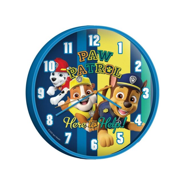 Seinakell "Paw Patrol", 25 cm, laste tuba kaunistav ja praktiline kell