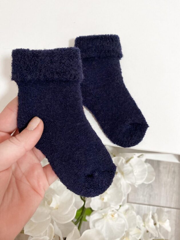 Meriinovillased sokid S (10 cm) ja M (12 cm), pehmed ja soojad sokid beebidele ja väikelastele.