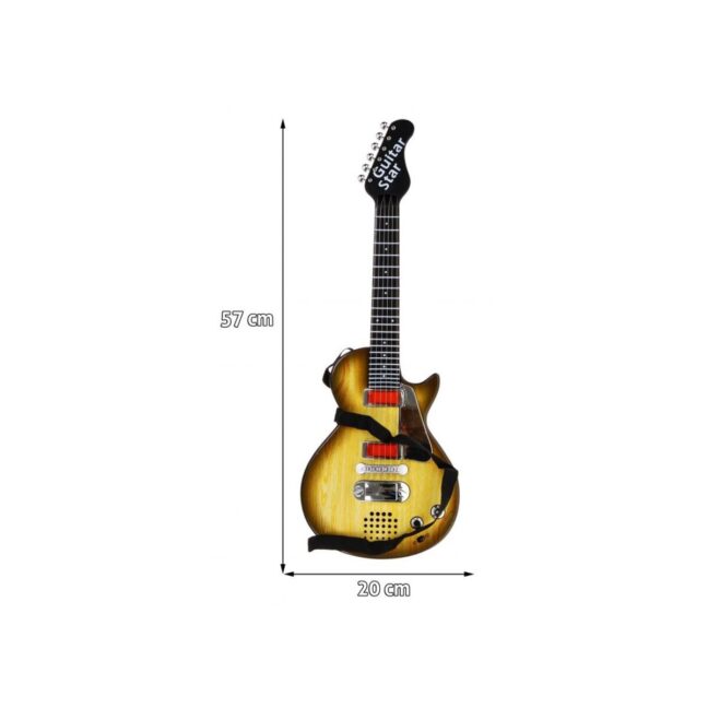 Elektrikitarr Rock Wood – realistlik muusikamänguasi lastele – toote pilt