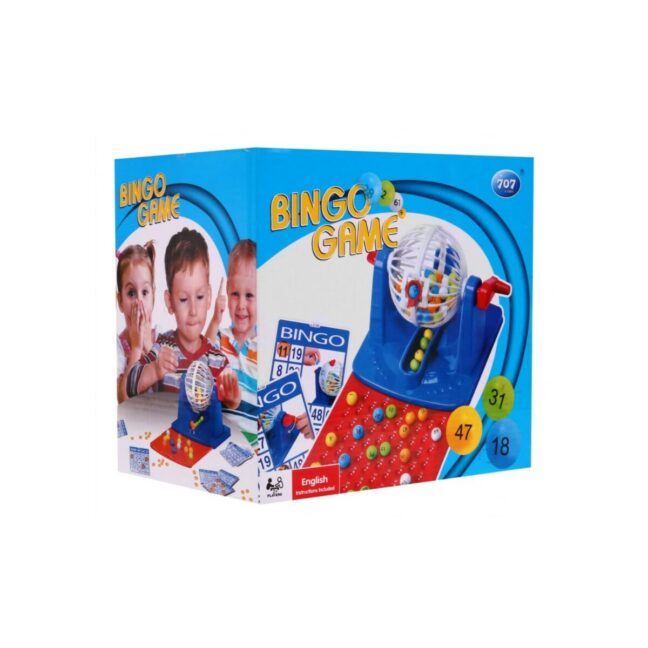 Bingo mäng, 56 kaarti ja 75 nummerdatud palli
