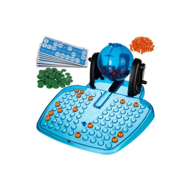 Klassikaline lauamäng Bingo numbrite loosimise ja mängukaartidega