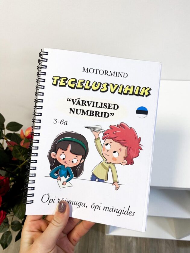 Tegelusvihik VÄRVILISED NUMBRID – hariv ja lõbus õppematerjal lastele