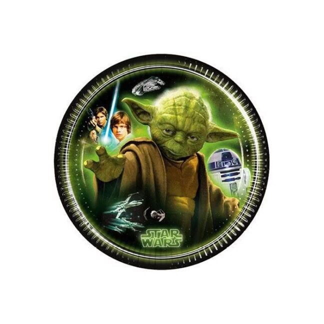 Star Wars teemalised pabertaldrikud, ideaalsed laste sünnipäevadeks ja fännide pidudeks.