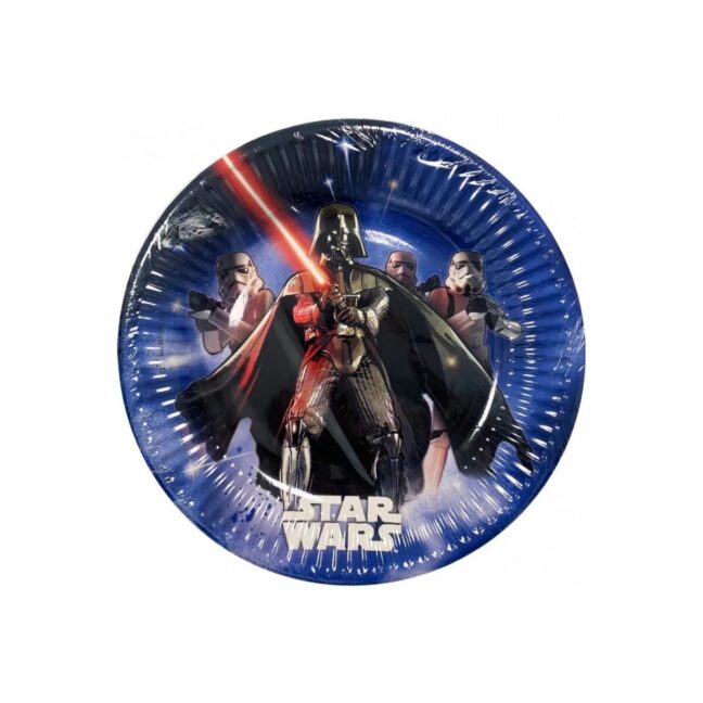 Star Wars teemalised pabertaldrikud, ideaalsed laste sünnipäevadeks ja fännide pidudeks.