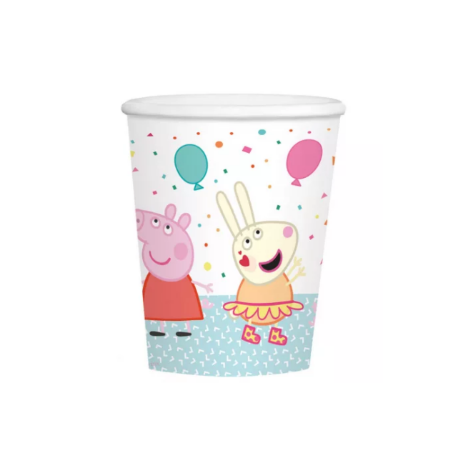 Lõbusad Peppa Pig joogitopsid, ideaalsed laste sünnipäevadeks ja teemapidudeks.