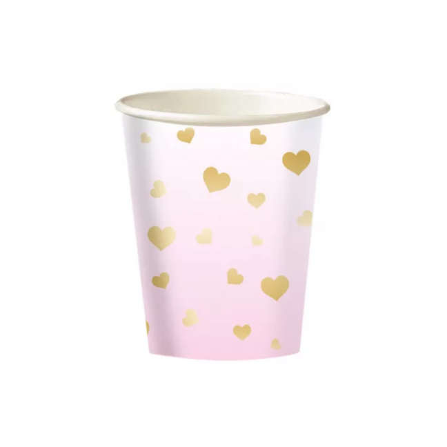 Elegantse disainiga Love joogitopsid (8tk), ideaalne valik pulmapidudele ja romantilistele sündmustele.