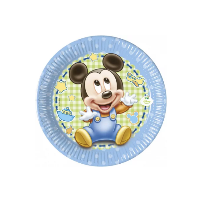 Baby Mickey teemalised pabertaldrikud, ideaalne lisand lastesünnipäevale
