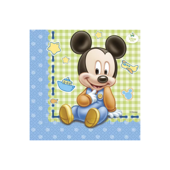 Helesinised Baby Mickey teemalised salvrätikud, ideaalsed lastesünnipäevaks