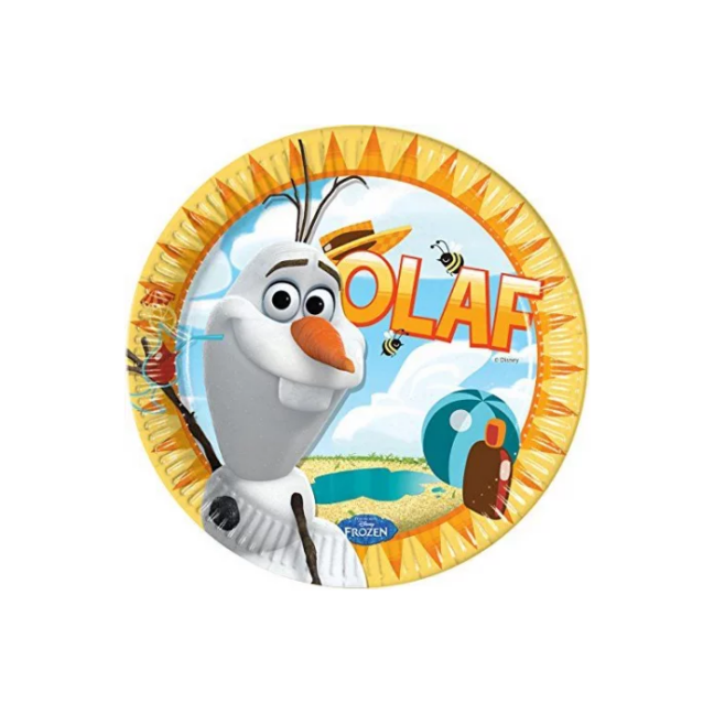 Disney Frozen teemalised pabertaldrikud, ideaalne lisand lastesünnipäevale ja printsessiteemalisele peole.