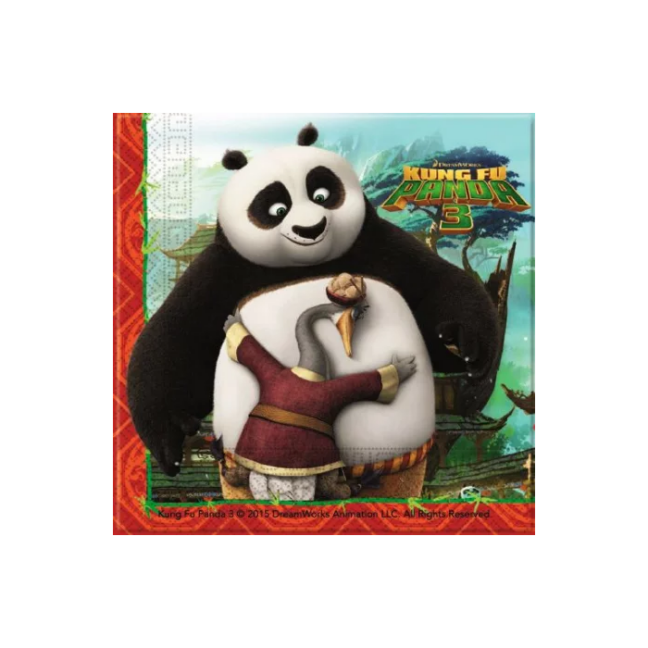 Kung Fu Panda salvrätikud – lõbus ja värviline disain peolauale