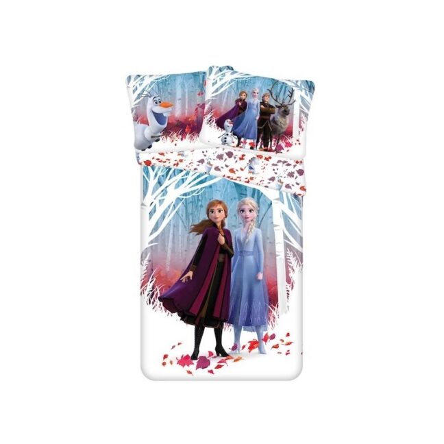 Frozen II voodipesukomplekt Anna, Elsa, Olafi, Kristoffi ja Sveniga