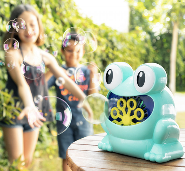 Konnakujuline Froggly automaatne seebimullimasin