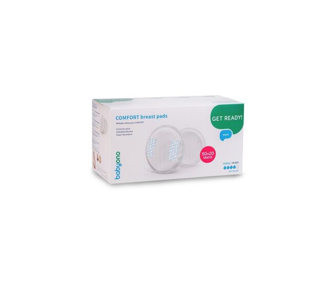 BabyOno rinnapadjad Comfort, õhukesed ja lekkekindlad, 50+20tk