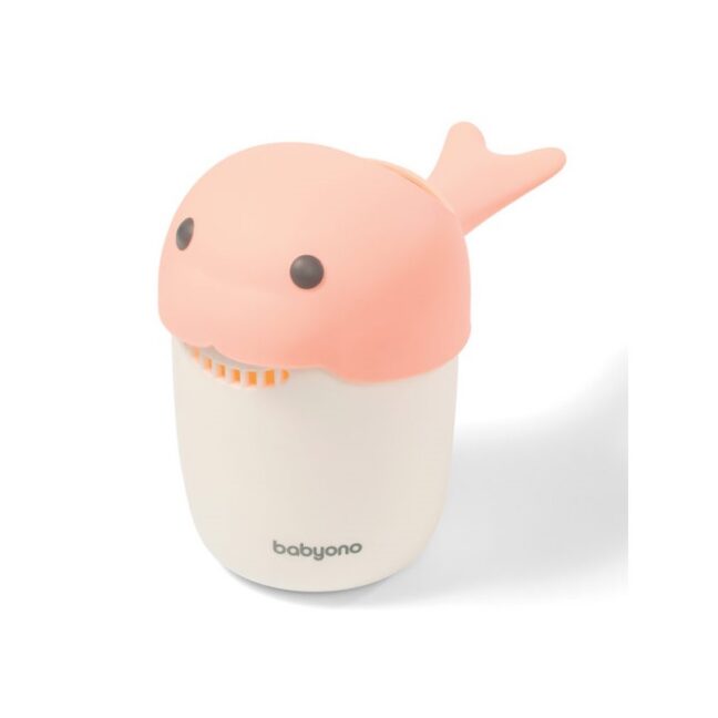Pealoputuskann Whale roosa – mugav ja turvaline supluskruus beebile