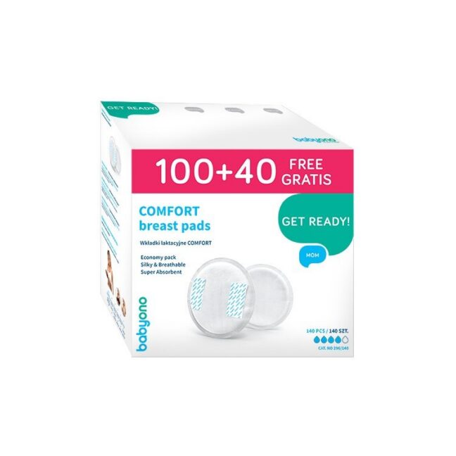 BabyOno rinnapadjad Comfort 100+40 mugavas pakendis