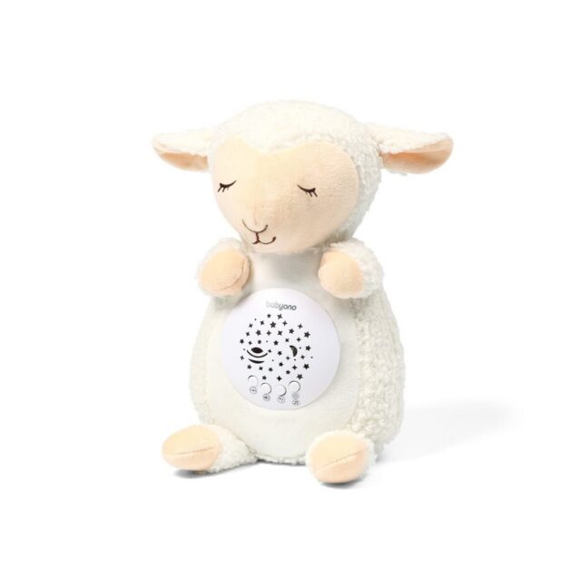 BabyOno öölamp Lammas Scarlet – rahustav kaisukas, projektor ja muusikaboks