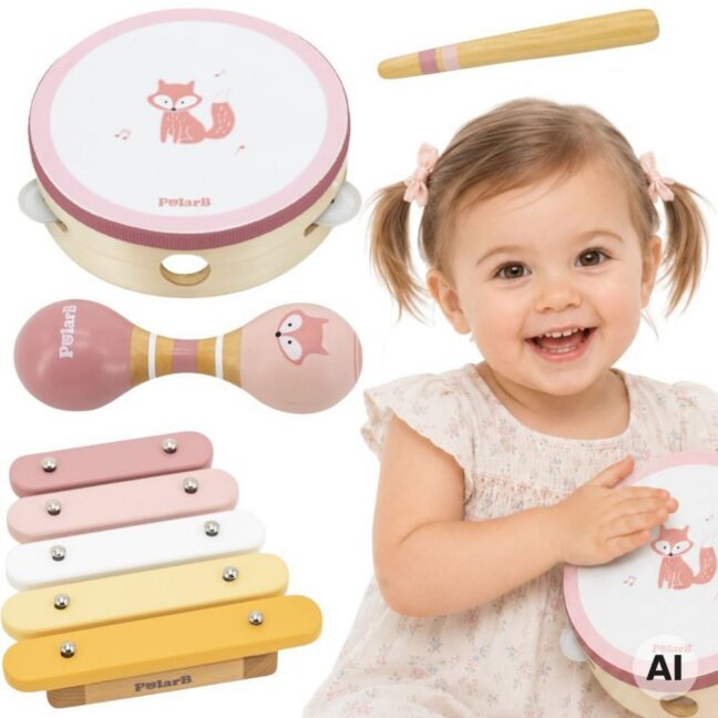 Viga Toys PolarB Musical Instrument komplekt Pink – toote pilt