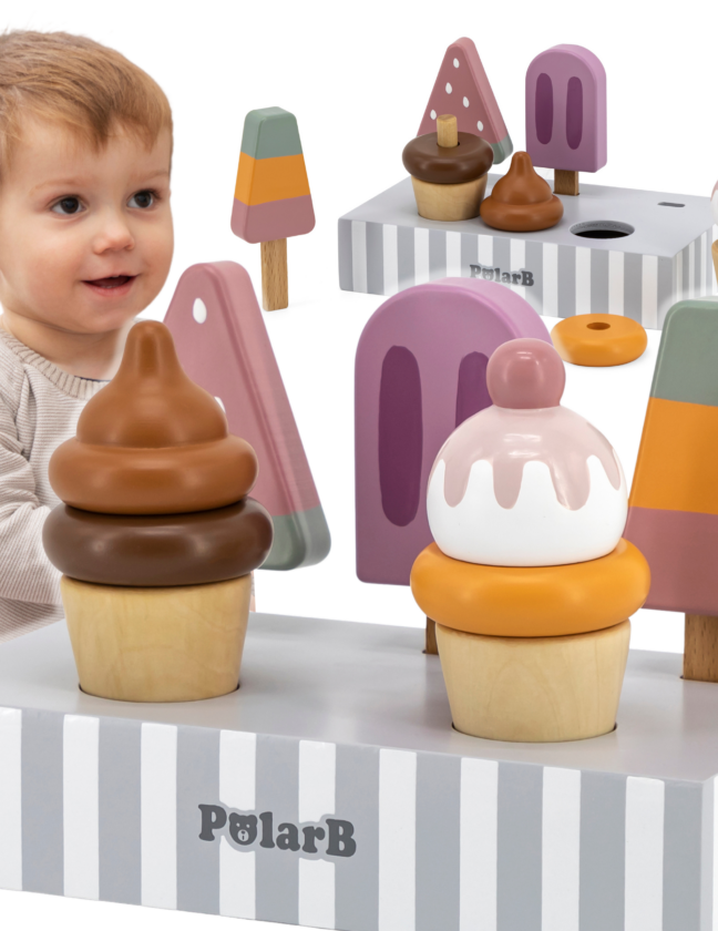 Viga Toys PolarB jäätiste komplekt alusel 5 osa – toote üldvaade