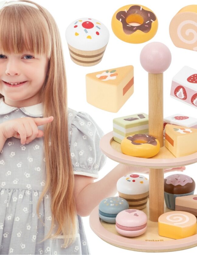 Viga Toys puidust tordialus tarvikutega – toote üldvaade