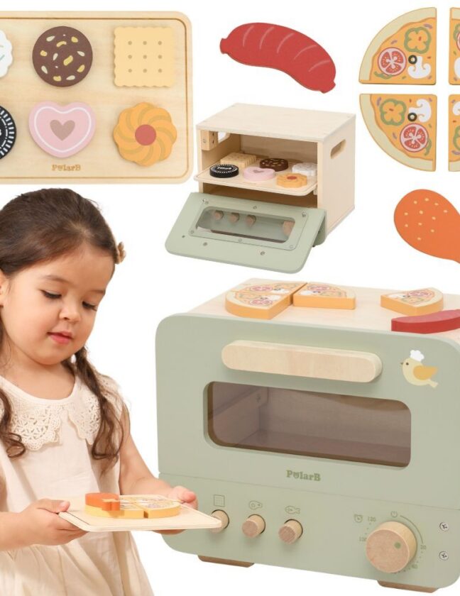 Viga Toys puidust köögiahju komplekt küpkomplektamiseks 12 osa – toote üldvaade