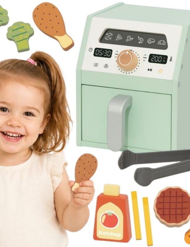 Tooky Toy TOY puidust kuumaõhufritüür – toote üldvaade
