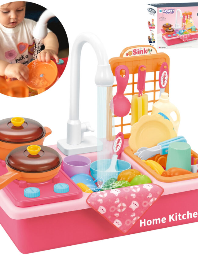 Woopie 2-in-1 Kitchen Sink lastele Pink
