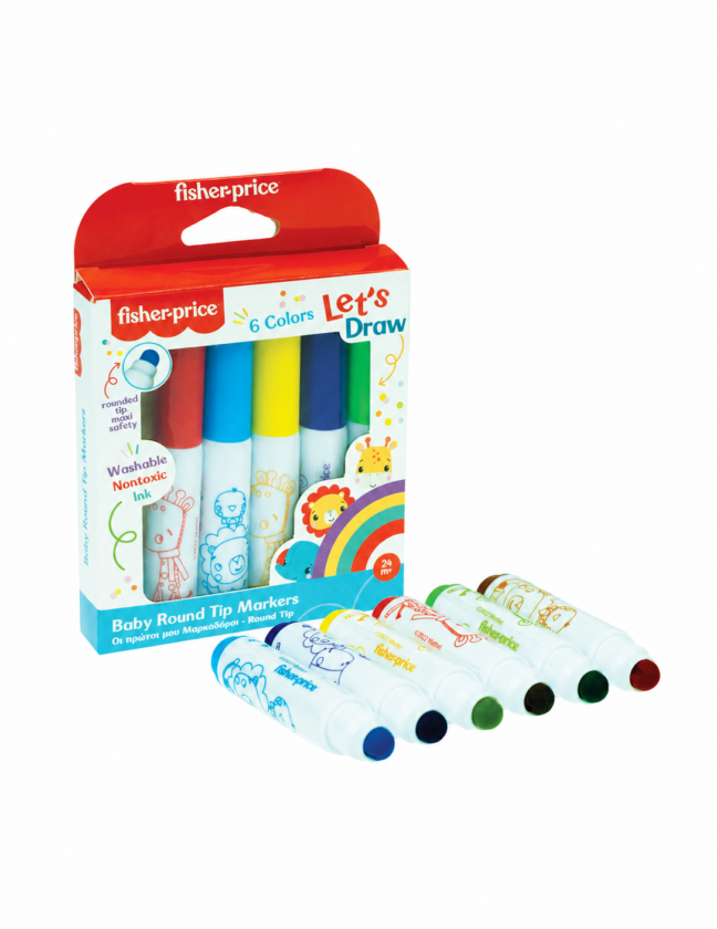 Pestavad väikelaste markerid Fisher-Price, 6 värvi
