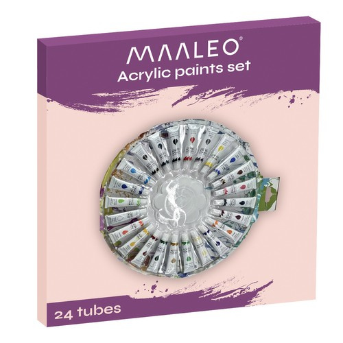 Akrüülvärvide komplekt, 24 värvi, 12 ml