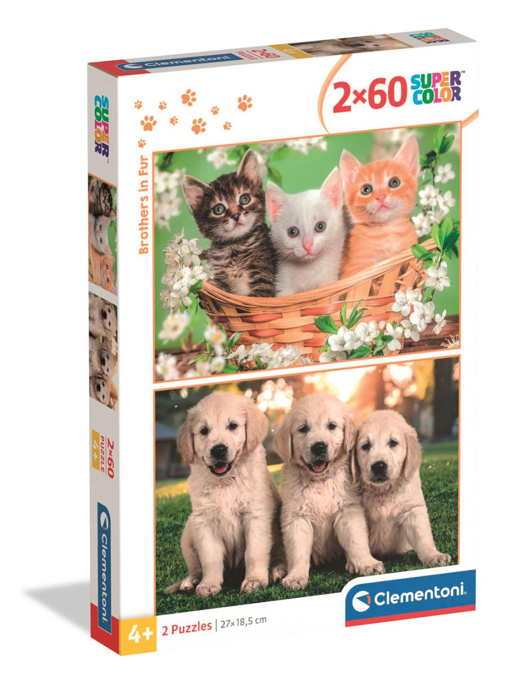 Animals Brothers in Fur 2×60-osaline pusle Clementoni – tootepilt
