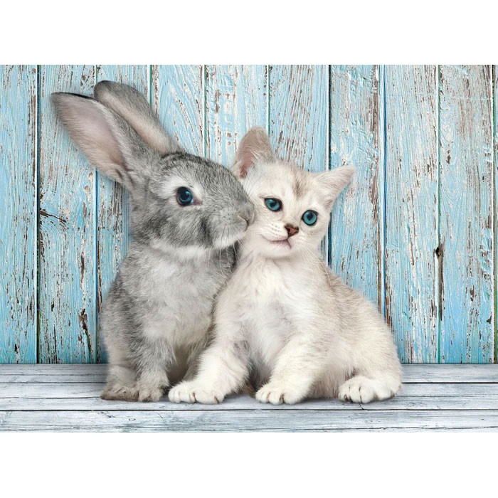 Animals Cat & Bunny 500-osaline pusle Clementoni – detailvaade 2