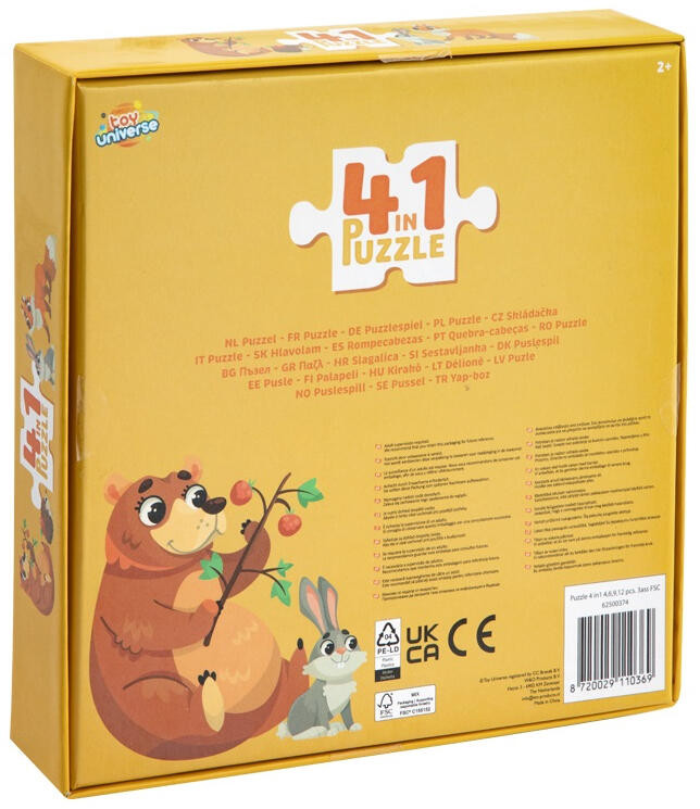Animals Forest 4-in-1 puslekomplekt – detailvaade 2