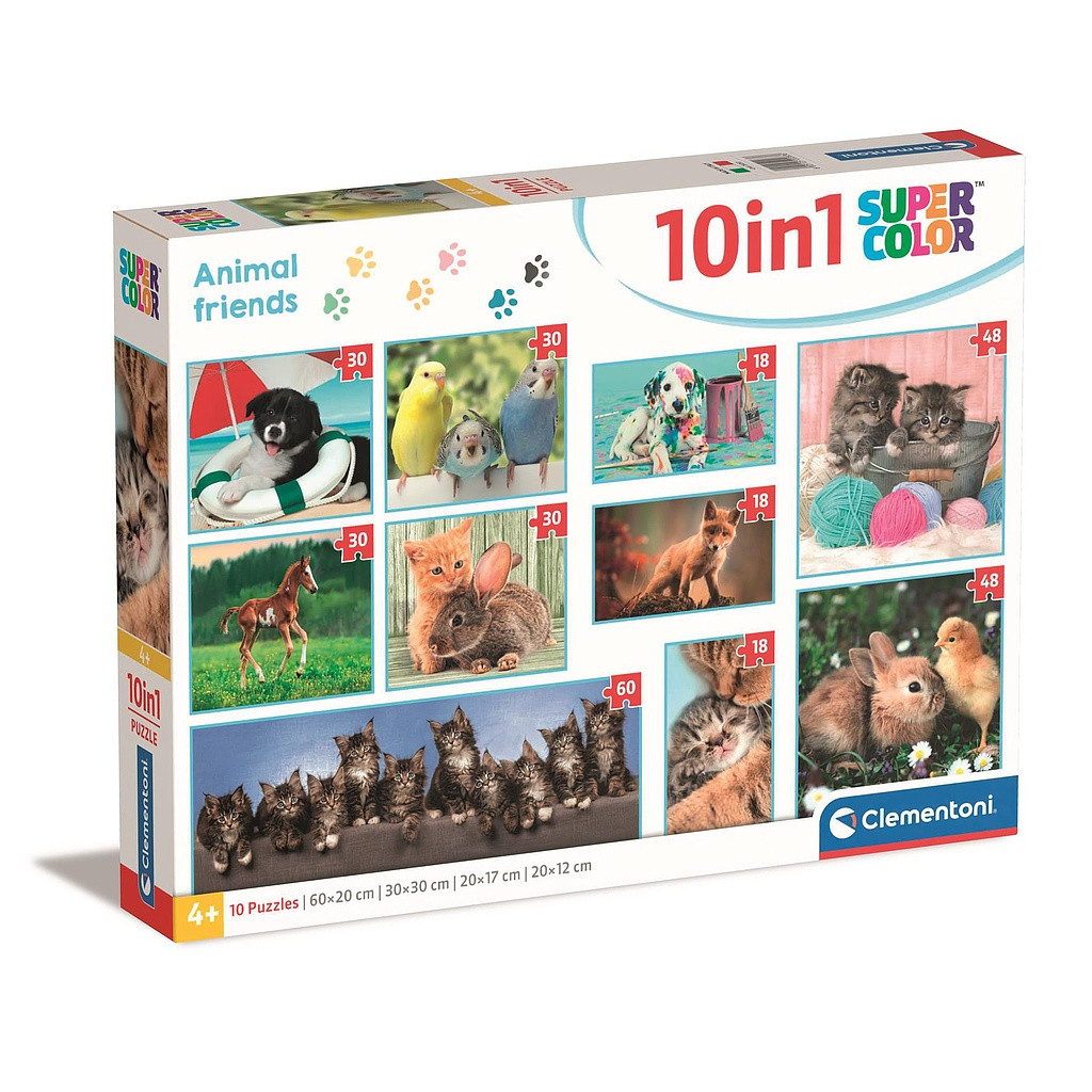 Animals Friends 10-in-1 puslekomplekt Clementoni – tootepilt