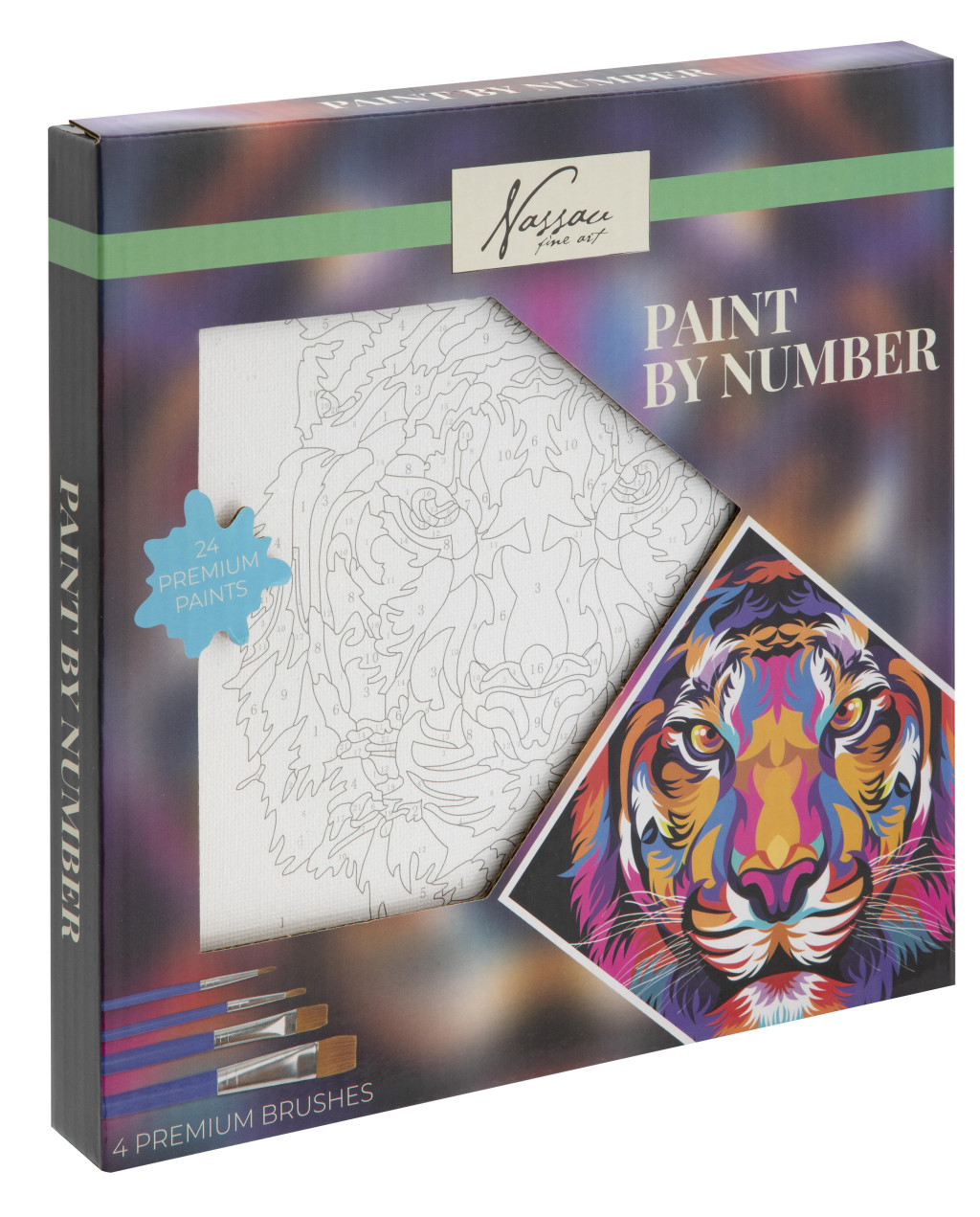 Animals Nassau Tiger Paint-by-Number Kit 20×20 cm – tootepilt