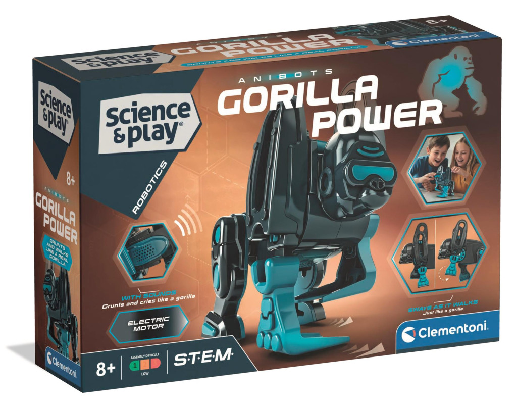 Animals Power Gorilla ehituskomplekt Clementoni – tootepilt