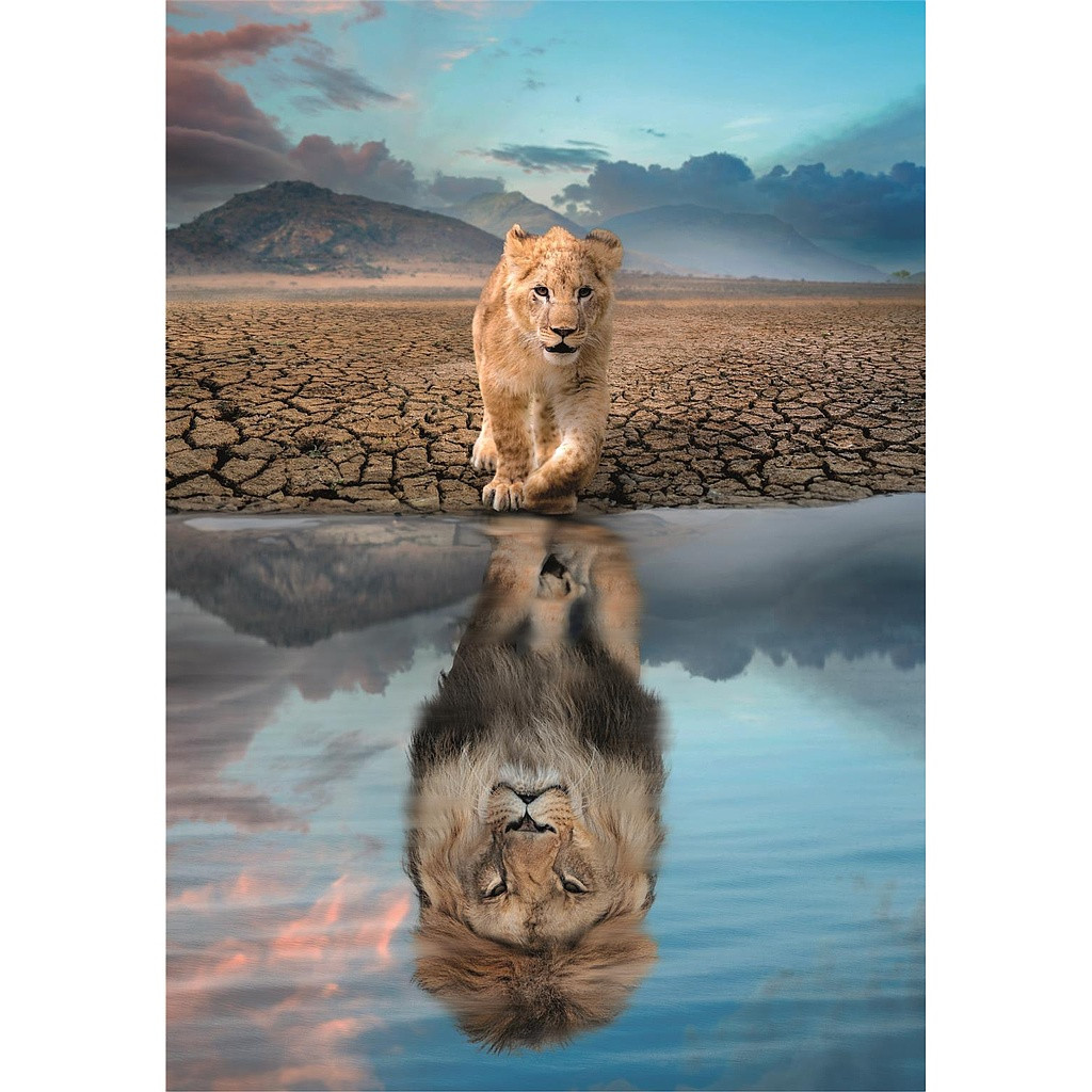 Animals Self Reflection Lion 300-osaline pusle Clementoni – detailvaade 2