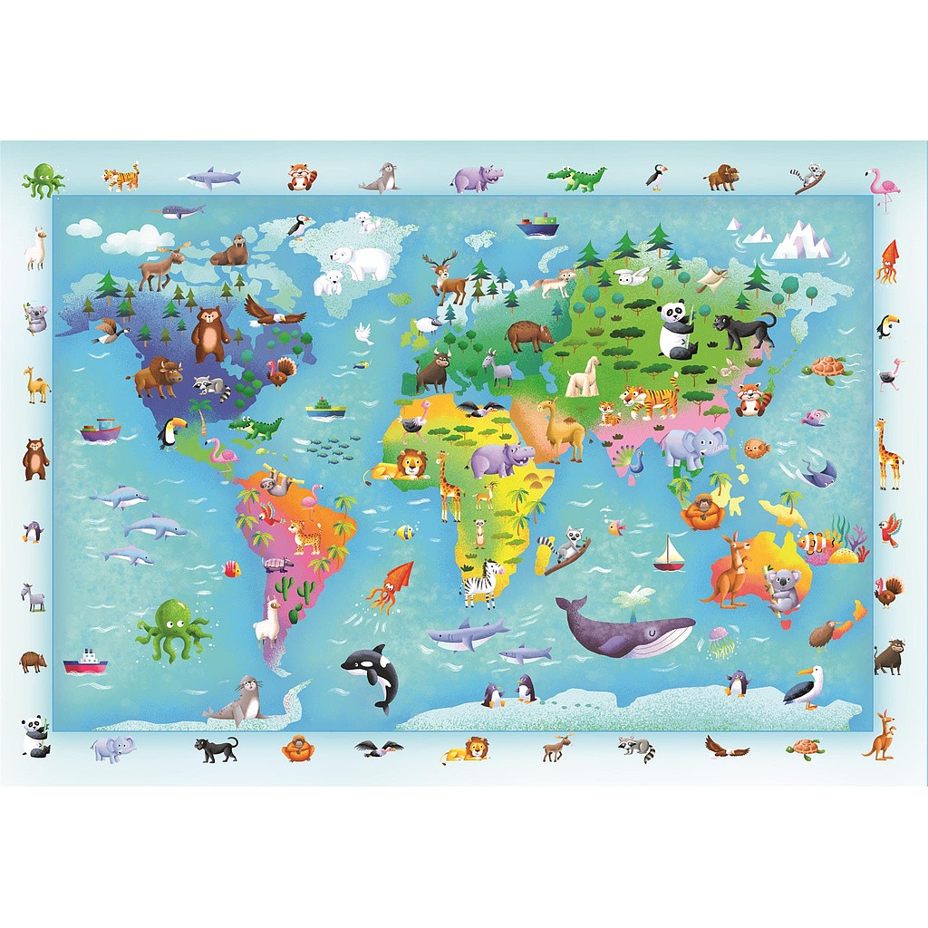 Animals Wildlife Map 60-osaline maxi pusle Clementoni – detailvaade 2