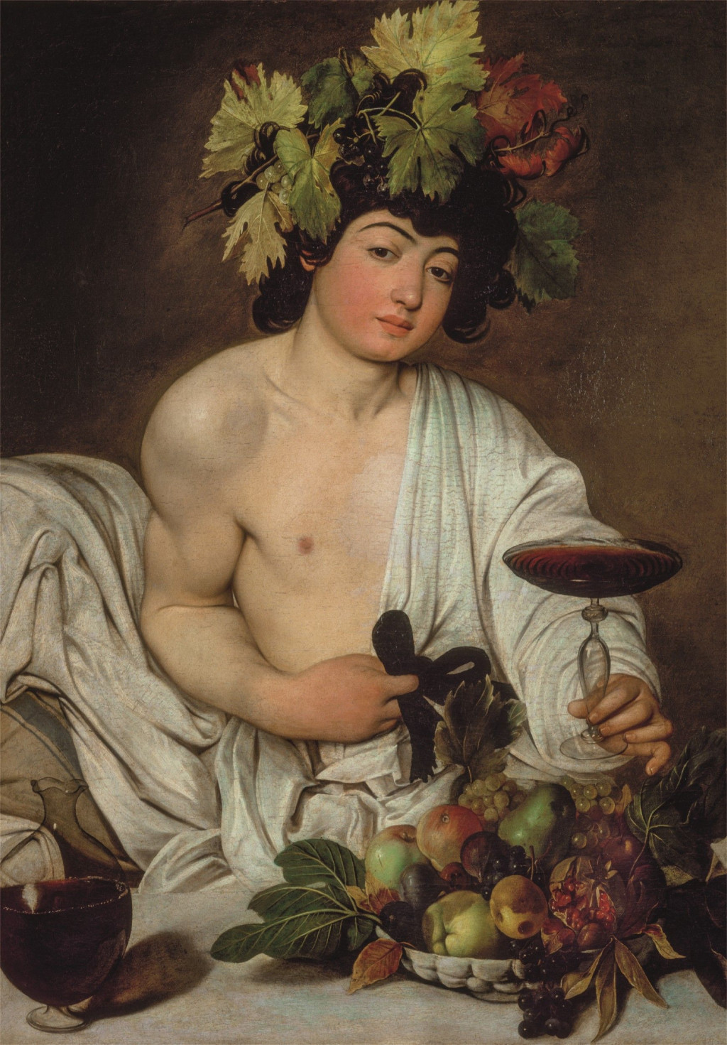 Art Caravaggio Bacchus 1000-osaline Compact pusle Clementoni – detailvaade 2