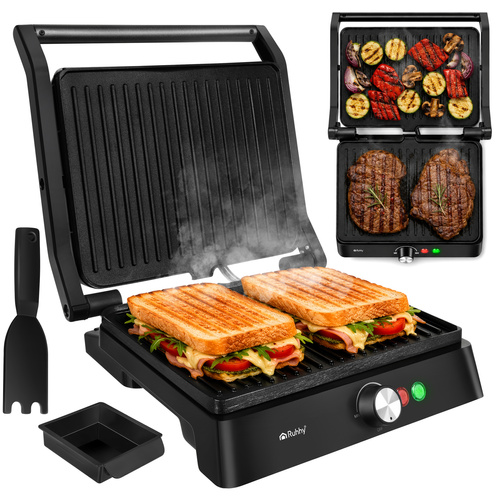 Avatav elektriline kontaktgrill temperatuuri reguleerimisega, 2000 W