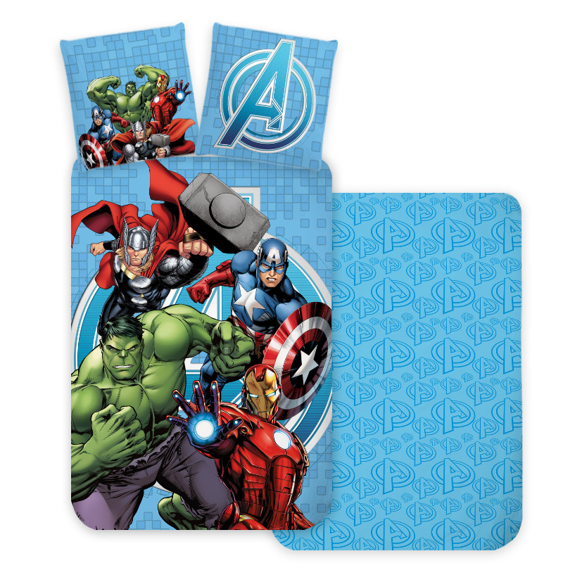 Avengers Blue voodipesukomplekt 140x200cm, 70x90 cm – tootepilt