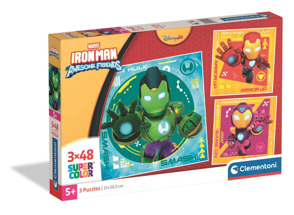 Avengers Hero Squad Iron Man and His Super Team 3×48-osaline pusle by Clementoni – tootepilt